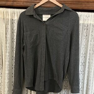 Lucky Brand Gray Button Down Shirt